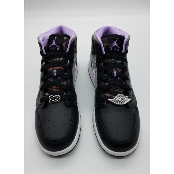 Jordan 1 Mid SE 'Houndstooth' (GS) DC7226-015 - Picture 3 of 10